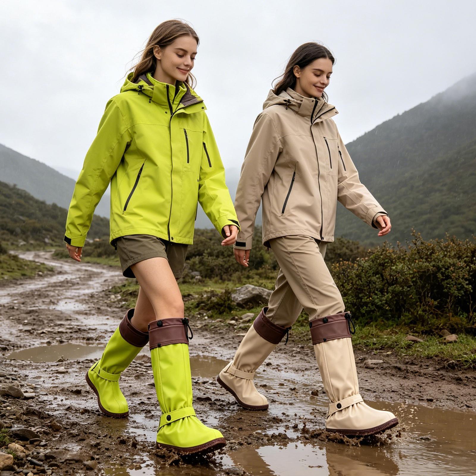Cycling Commute In Rain - Pelindung Sepatu Hujan dengan Ritsleting, Dapat