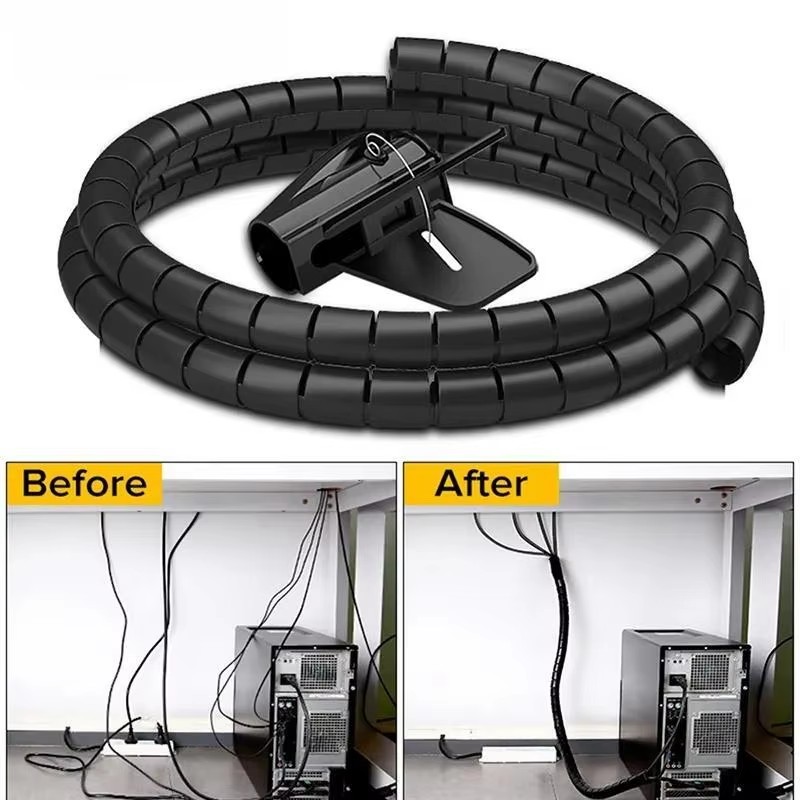 Pelindung kabel hitam, penutup - Cable Lock Flexible ulasan dan harga