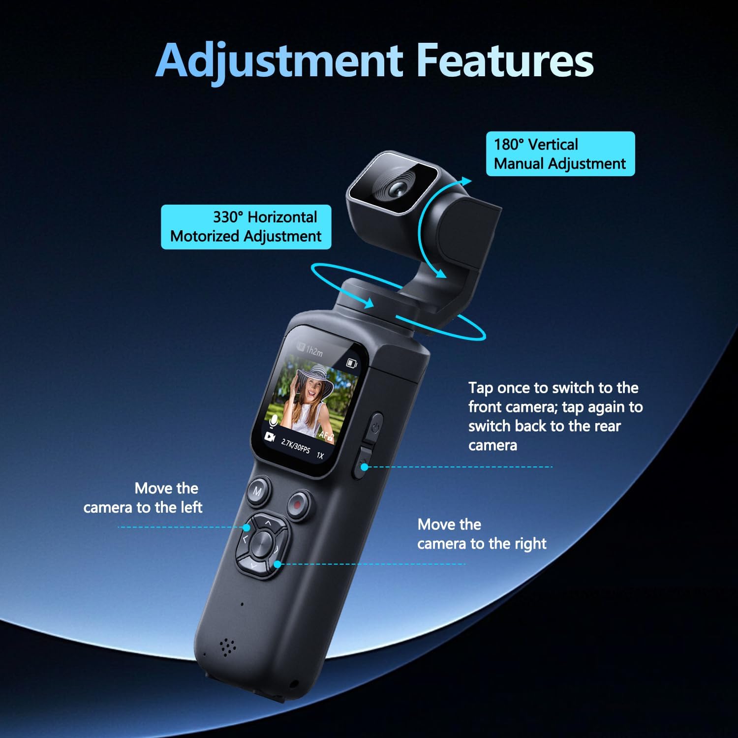 Kamera Vlog Pocket 3-Axis Gimb - Commuting By Bike ulasan dan harga